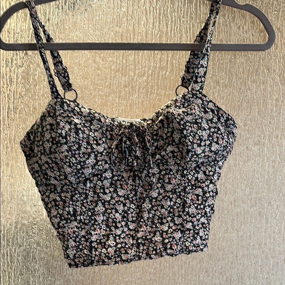 Wallflower Black Sleeveless Bustier Tank Top